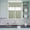 Green, variant on 3 Piece Kitchen Curtains and Valances Set Grey White Stripes Cafe Curtains 36 Inch Length Simple Geometric Modern Monochrome Valance & Tier Curtain for Living Room Bedroom Window 54"x18" 27"x36"*2