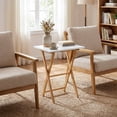 thumbnail image 2 of ELLEGNT 2 PCS Bamboo Folding Snack Tables - Space-Saving TV Tray Tables for Bedroom, Living Room, or Small Apartment, 2 of 9