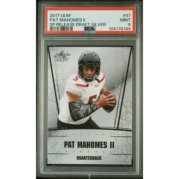 2017 Leaf Draft SP Release Silver Pat Mahomes II #07 PSA 9