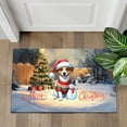 thumbnail image 4 of Merry Christmas Woofmas Xmas Noel Jack Russell Terrier Santa Snowman Doormat Parson Jack Dog Lover Indoor Outdoor Welcome Mat - 13016, 4 of 5