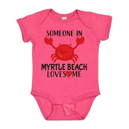 

Inktastic Someone in Myrtle Beach Loves Me Gift Baby Boy or Baby Girl Bodysuit