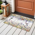 thumbnail image 4 of 2x3 Ft Entryway Area Rug, Watercolor Floral Kitchen Rug Runner Washable Floor Mat, Spring Daisy Sunflowers Wisteria Hummingbird Non Slip Indoor Door Mat Throw Carpet for Bathroom Living Room Bedroom, 4 of 8