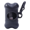thumbnail image 1 of Bone Shape Dog Poop Bag Dispenser - Portable Waste Holder, Leash Attachment, Plastic, 1 of 6