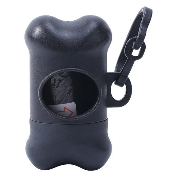 Bone Shape Dog Poop Bag Dispenser - Portable Waste Holder, Leash Attachment,