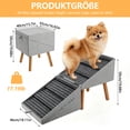 thumbnail image 4 of 19.68" H 2-in-1 Foldable Wooden Dog Stairs & Ottoman for Couch/Bed, Non-Slip Pet Ramp/Steps with Joint Support for Small Medium Large Dogs Cats Puppy, Senior & Injured Pets, Space Saving Design, 4 of 7