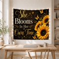 thumbnail image 4 of She Blooms Her With Own Time, Inspirational Illustration for Quote Lovers, Typography Wall Art, Valentine's Day Gift, Tapestry Wall Hanging for Bedroom and Living Room, 4 of 6