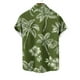 thumbnail image 5 of Blusa y camisa de manga corta con cuello vuelto para hombre, informal, a la moda, con estampado de bolsillo y botones, de poliéster., 5 of 5