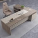 thumbnail image 3 of Mid Century Minimalist Office Desk Storage Vanity Unusual L Shaped Computer Desks Reading Boss Mesa Escritorio Home Furniture My Lux Decor Round, 3 of 27