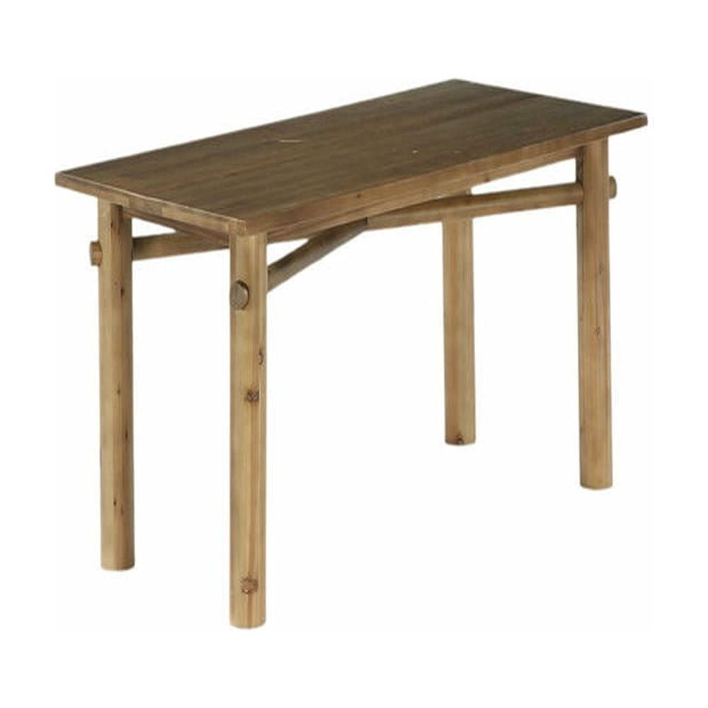Resenkos 63" Solid Wood Farmhouse Executive Desk, Brown Home Office Desk