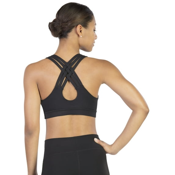 Liakada Dancewear Super Supportive Braided Sports Bra with Integrated Bra Shelf Liner for Dance, Gym, Aerobics, Yoga, Cheer!