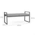 thumbnail image 2 of Lesro Gansett Polyurethane 2-Seat Bench Waiting Room Guest in Charcoal/Castillo Black, 2 of 5