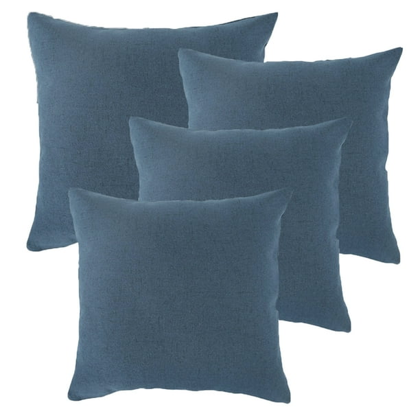 Linen Pillow Covers 20 x 20 Inch Sets of 4 Decorative Square Throw