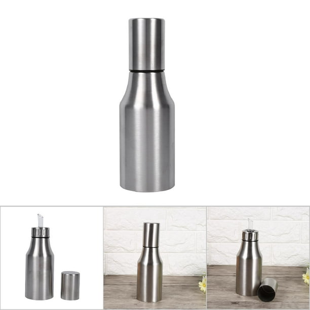 Botella de Aceita, Lata de Aceite de Acero inoxidable, Práctica Olla de Aceite de Acero inoxidable, dispensador de Vinagre, Suministros de Cocina 500ml