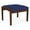 Blue, variant on Lenox Wood Reception Waiting Room 18" 1-Seat Bench / Walnut Wood / Black