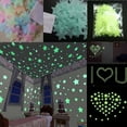 thumbnail image 3 of 100pcs Glow In The Dark for Ceiling, Glowing Star Stickers for Kids Bedroom, Luminous 3D Stickers Starry Sky Shining Decoration, Stuffers Wall Room Decor Gifts, 3 of 8