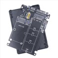 thumbnail image 2 of 4X M.2 NGFF MSATA SSD to SATA 3.0 Adapter Card 2 in 1 Converter Card M.2 SSD Adapter Card External Hard Drive Enclosure,4 x Adapter Card 4 x Shell,Black, 2 of 9