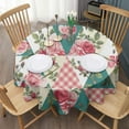 thumbnail image 3 of Pioneer Flower Floral Print Pattern Round Tablecloth 60"x60",Wrinkle Wipeable Table Cloth for Kitchen Dining Room Picnic Patio Party, 3 of 6