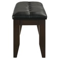 thumbnail image 4 of Bowery Hill Asian Hardwood Cappuccino Dining Bench Rectangular Attached Cushions 19" H x 47" W x 14.25" D, 4 of 8