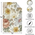 thumbnail image 5 of Vintage Flower Leaf Dish Towels 4 Pack, Yellow Floral Washable Tea Towels Dishcloths Lint-Free 18x28 Inch Fast Drying for Kitchen Restaurant Bar Clean, 5 of 7