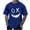 Blue, variant on WREESH Halloween T-Shirts Summer Fashion Casual Men's Round Neck Printed T-Shirt Top Black
