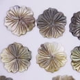 thumbnail image 6 of EOEMY 10Pcs 28mm Natural Gray Black Shell Bauhinia Flower Mother Of Pearl Charms Beads, 6 of 6