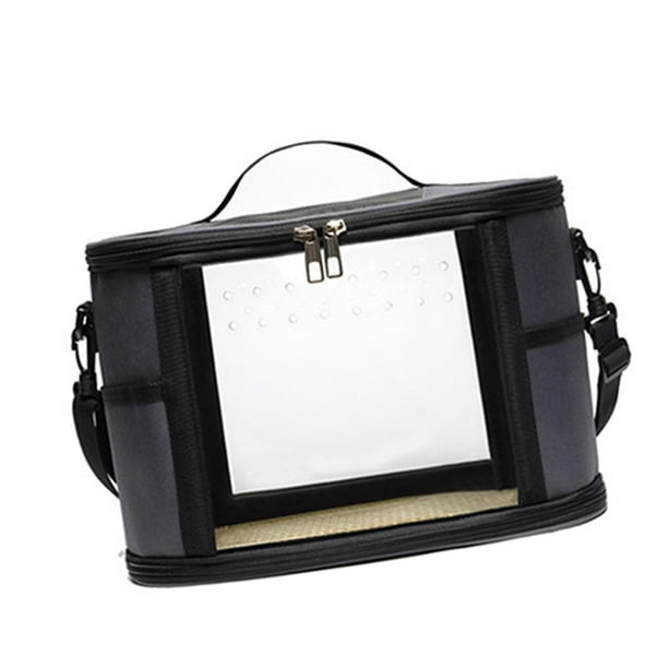 Bolsa de transporte para pájaros, jaula de viaje para pájaros, bolsa de viaje portátil, bolso de hombro gris l