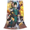 thumbnail image 3 of Mha Boku no Hero Flannel Blanket Ultra-Soft Micro Fleece Throw Blanket For Bed Sofa Couch Car Office Unisex Adult Fuzzy Bed Blanket Cozy Kids Throw Blanket 40"x30", 3 of 8
