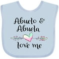 thumbnail image 3 of Inktastic Abuelo and Abuela Love Me Heart Grandchild Boys or Girls Baby Bib, 3 of 4