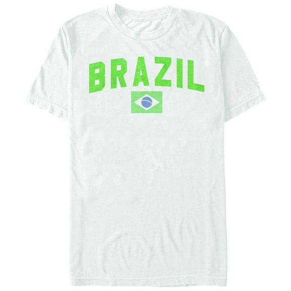 Men's Lost Gods Brazil Flag  Graphic Tee White Large