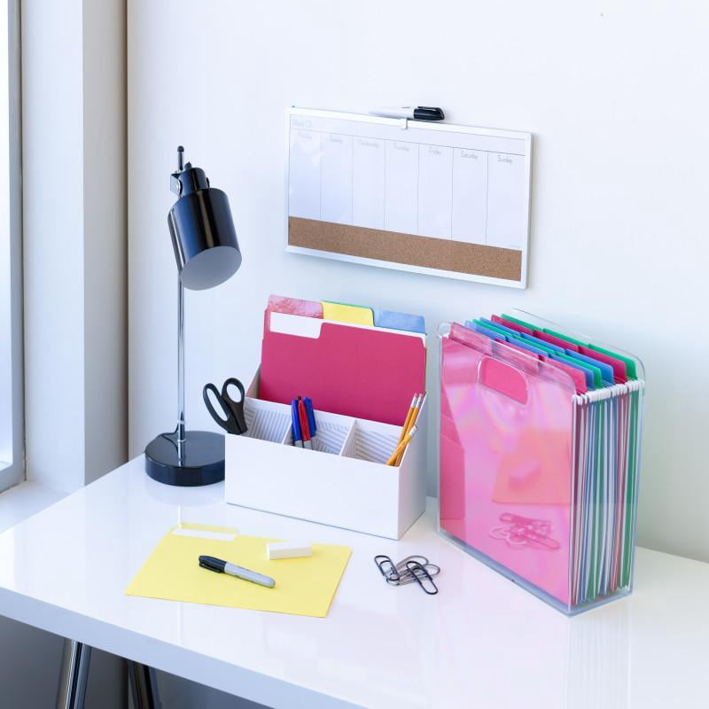 Smead Erasable FasTab® Hanging File Folder, 1/3-Cut Built-In Tab, Letter Size, Assorted Colors, 18 per Box (64031)