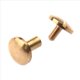 thumbnail image 3 of 20x Perno del Boton Macizo de Laton de Clavos de Tornillo Tornillo de Vuelta Cinturon de del Remache 8mm, 3 of 5
