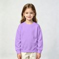 thumbnail image 2 of Kids' Sweatshirt Dropped Shoulder Crewneck Long Sleeve Casual Pullover Basic Comfortable Solid Color Toddler Fall Top, 2 of 5