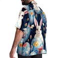 thumbnail image 3 of Easter Men's Short Sleeve Poplin Button Down Shirts - Casual Printed Summer Beach Tops for Men, 3 of 6