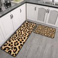 thumbnail image 2 of Beige and Black Of Leopard Print Kitchen Rugs Sets Of 2,Anti Fatigue Kitchen Mat Rugs Non Slip Washable,Decorative Kitchen Floor Mats for Kitchen,Sink,Laundry,17"X30"+17"X47", 2 of 7