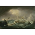 thumbnail image 2 of Thomas Buttersworth 14x11 Gold Ornate Wood Frame and Double Matted Museum Art Print Titled - Shipwreck off a Rocky Coast, 2 of 4