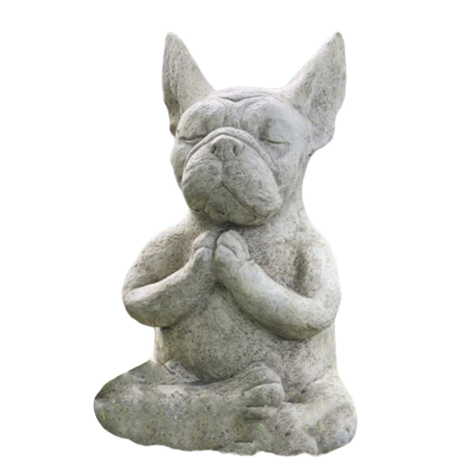 Tianlu Outdoor French Bulldog Garden Statue Meditation Resin Craft Dog