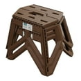 thumbnail image 4 of Almencla 2 Pcs Tabourets Pliants Tabouret de Camping pour Extérieur Intérieur Randonnée Pêche Brun, 4 of 8