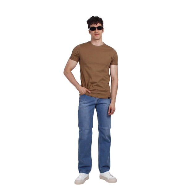 PANTALON VAQUERO DELGADA MEZCLILLA HOMBRE AZUL CELESTE
