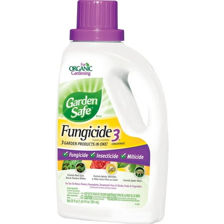 Garden Safe Fungicide Concentrate, Three-In-One, 20-Ounce
