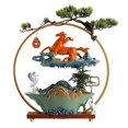 thumbnail image 1 of Tabletop Waterfall Fountain Creative Fortune-attracting Ceramic Circulating Water Flow Decoration Ornaments, 1 of 5