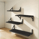 thumbnail image 3 of Repisas Flotantes Madera Modernas Estantes Baño Topon 4 Pzs Malubero Negro, 3 of 5
