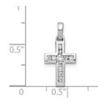 thumbnail image 4 of Real 14kt White Gold 1/6ct. Diamond Latin Cross Pendant; for Adults and Teens; for Women and Men, 4 of 4