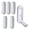 White, variant on AOOOWER Pack of 6 Foldable Hook Hide Designs Alloy