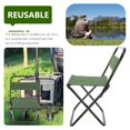 thumbnail image 2 of PEACNNG Petit Tabouret Carré avec Dossier Chaises Pliables Extérieur Pliant Plage pour Adultes Métal Lourd, 2 of 6