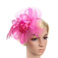 thumbnail image 1 of Yaman Visor hats for Women Fashion Wedding Mesh Hat Fascinator Penny Ribbons And Feathers Party Polyester, 1 of 2