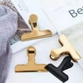 thumbnail image 7 of 4Pcs Potato Chips Bag Clips Stainless Steel Sealing Clip Photo File Clamps Multifunction Household Kitchen Bag Clips Storage-Black, 7 of 7