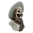 thumbnail image 4 of Day of The Dead General Pancho Villa Skull Skeleton Bust Mini Figurine, 4 of 8