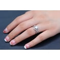thumbnail image 4 of K-KED Women Cubic Zircon 925 Silver Filled Ring Delicate Jewelry Wedding Ring Sz 6-10-6, 4 of 7