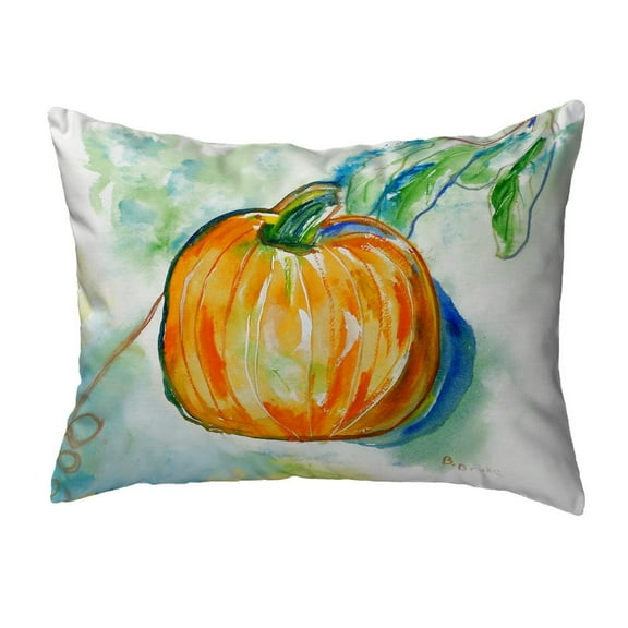 Betsy Drake Pumpkin No Cord Throw Pillow