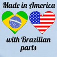 thumbnail image 2 of CafePress - Made In America With Brazilian Parts Body Suit - Baby Light Bodysuit, Size Newborn - 24 Months, 2 of 4